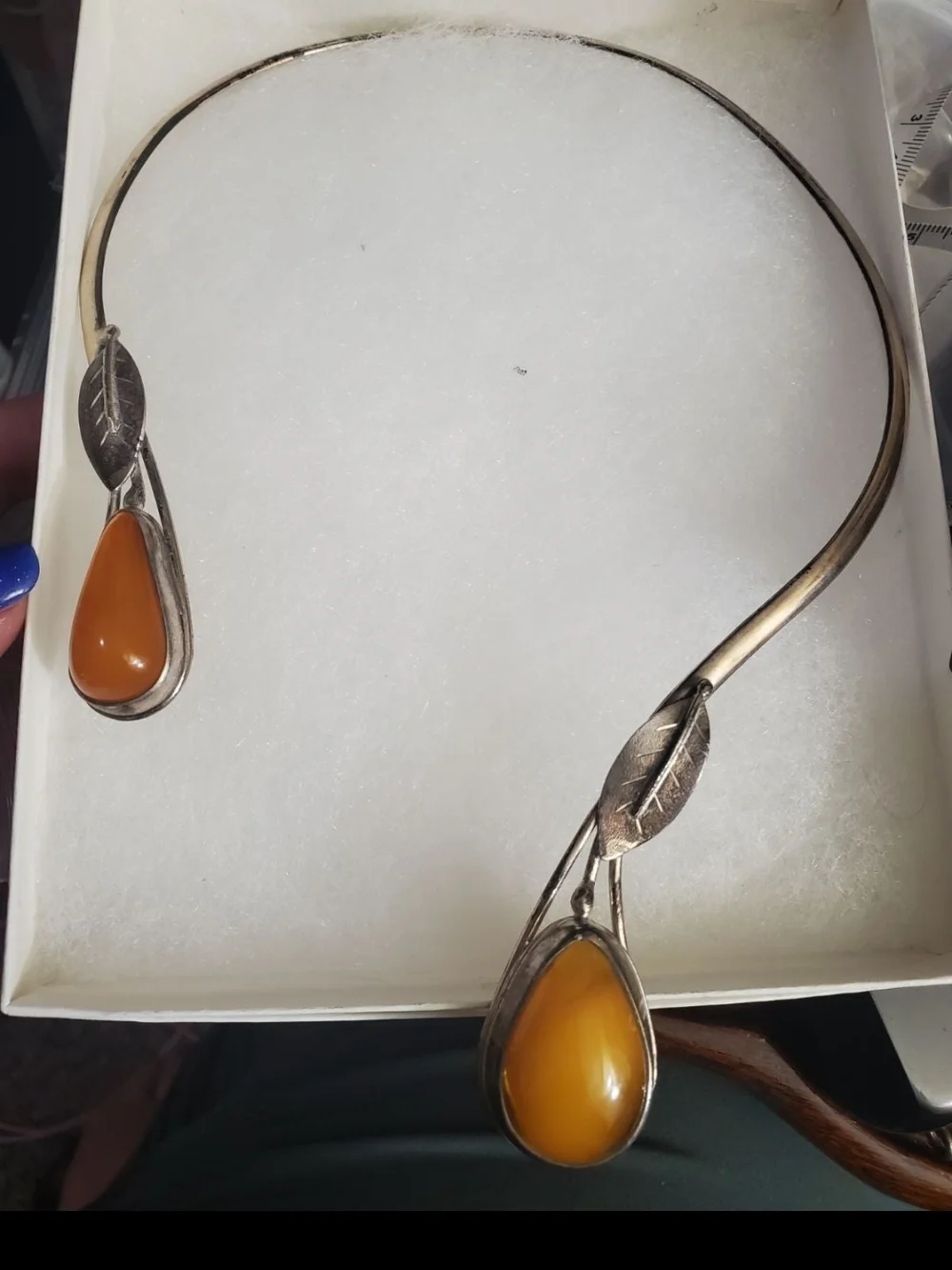 Butterscotch amber sterling necklace. Solid sterling silver tested and shown in